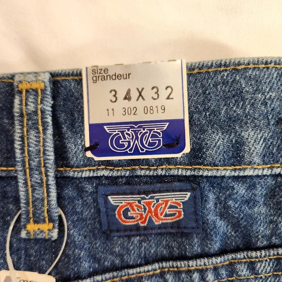 GWG Scrubbies Stonewash Finish Men's Blue Jeans Denim 34x32 - Picture 2 of 16